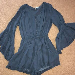 Francesca’s Blue Bell Sleeved Romper